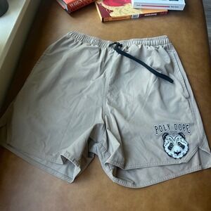 ACCESS Athletic Shorts Poly Dope Panda Graphic Elastic Waist Casual Small